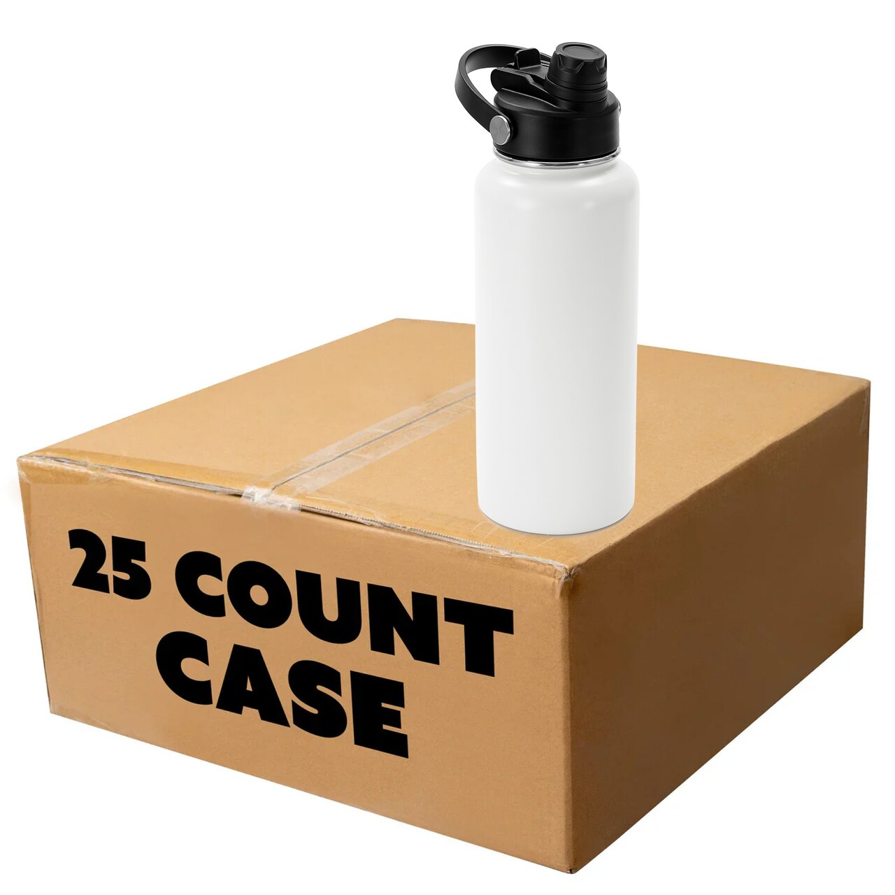 Makerflo 32 oz Hydro Powder Coated Water Bottle with 2-in-1 Lid | Craft-Ready for DIY Gifts & Personalization (Laser Engravable, UV DTF, Epoxy, Vinyl) - Not for sublimation and DTF